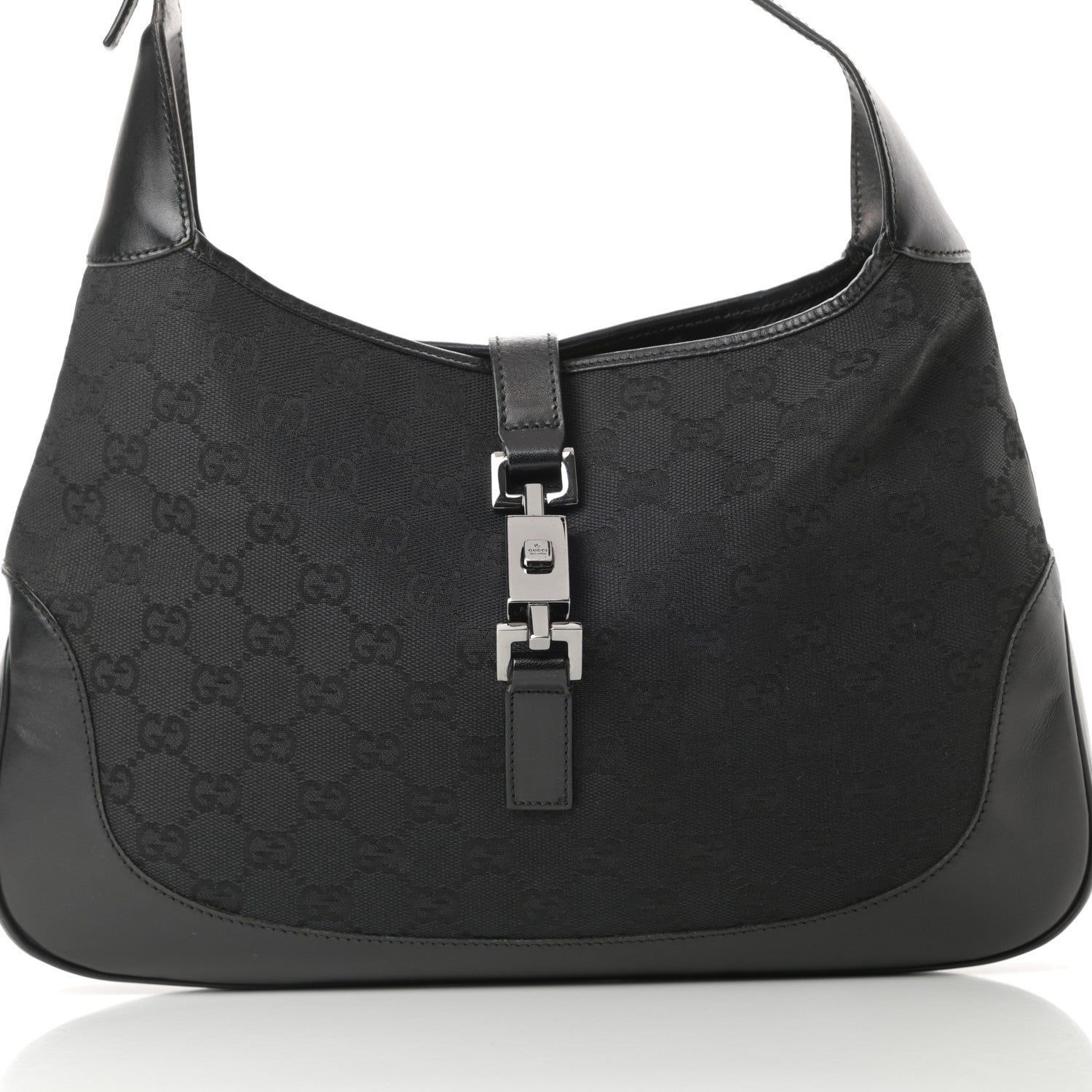 Gucci Monogram Small Jackie O Hobo Black 8 of 13