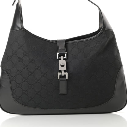 Gucci Monogram Small Jackie O Hobo Black 8 of 13