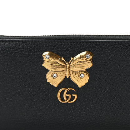Gucci Calfskin Butterfly Zip Around Wallet Black 11 of 11
