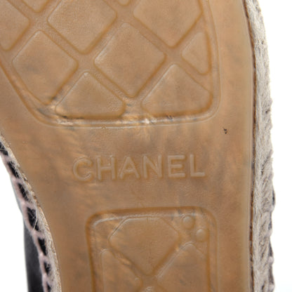 Chanel Lambskin CC Espadrilles 38 Black 9 of 13