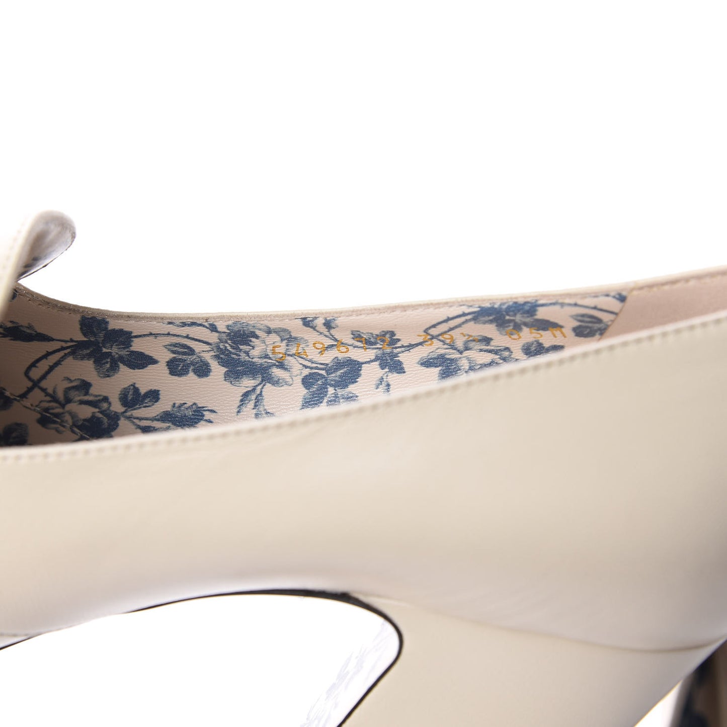 Malaga Kid GG Victoire 95mm Loafer Pumps 39.5 Vintage White
