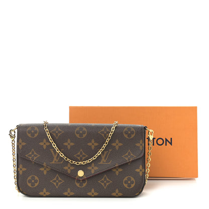Louis Vuitton Monogram Pochette Felicie Chain Wallet Fuchsia 12 of 12
