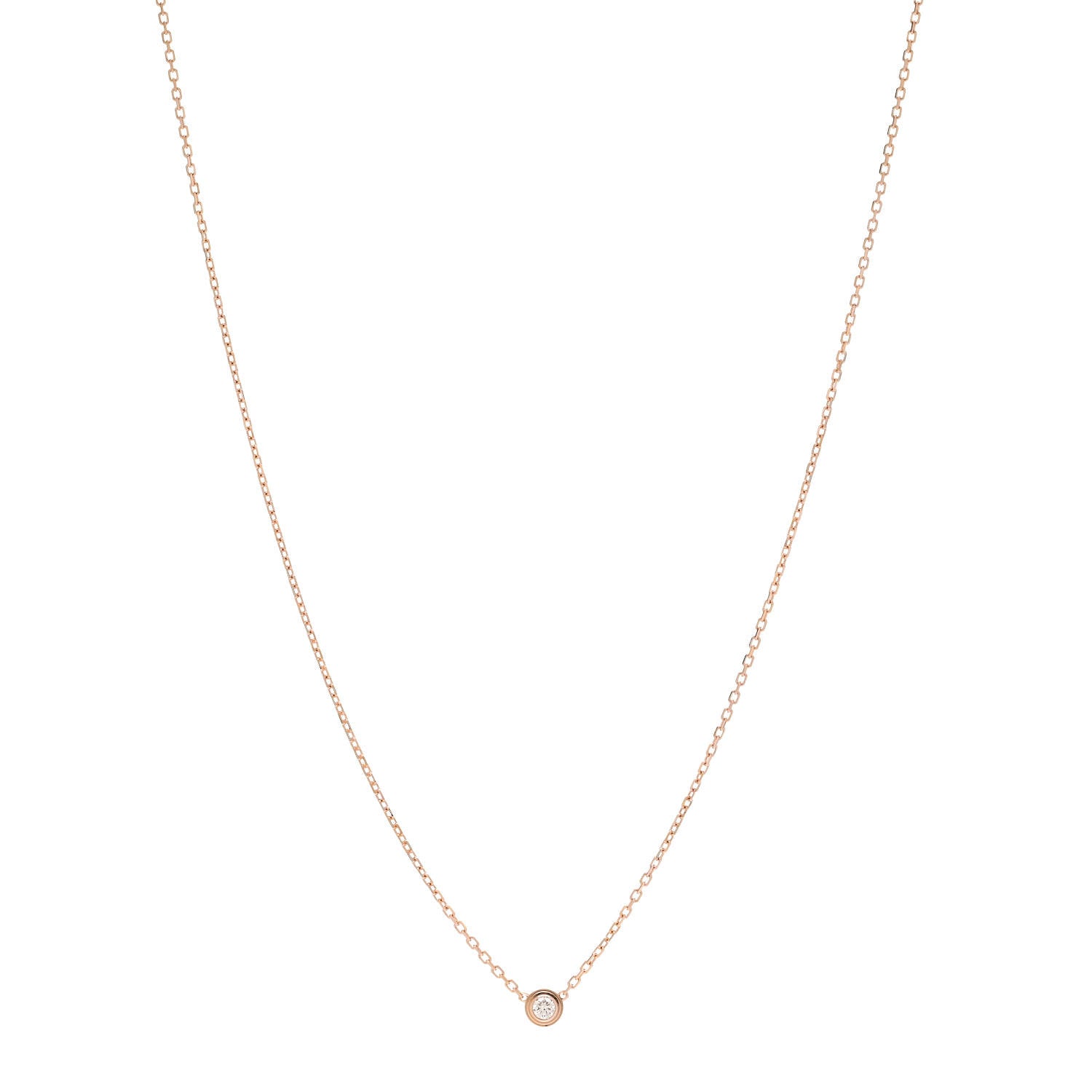 Cartier 18K Pink Gold Diamond XS D'Amour Pendant Necklace 1 of 5
