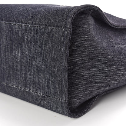 Chanel Denim Large Deauville Tote Dark Blue 10 of 11