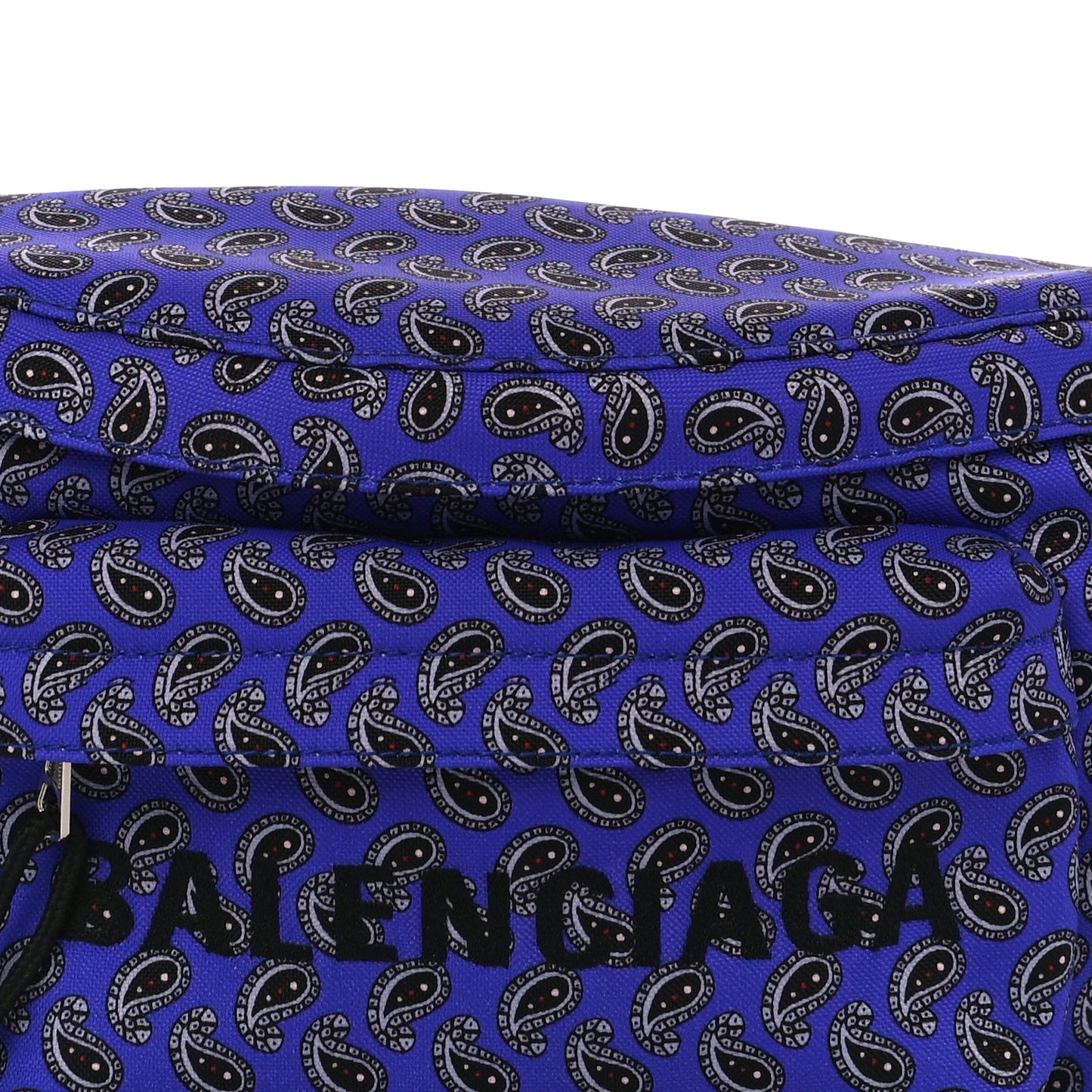 Sport Nylon Logo Paisley Print Wheel Belt Bag Navy Black