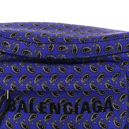 Balenciaga Sport Nylon Logo Paisley Print Wheel Belt Bag Navy Black 8 of 10