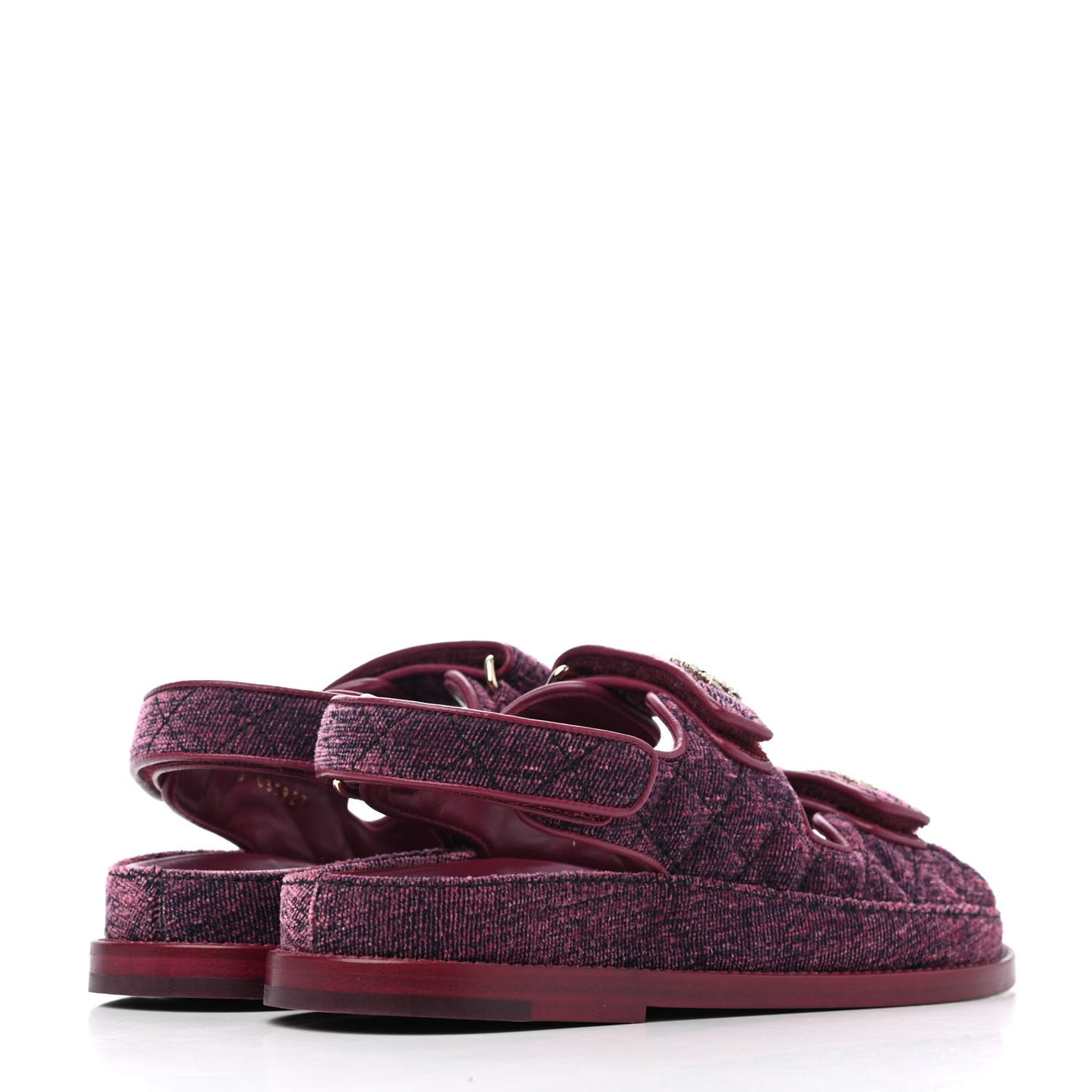 Velvet Velcro Dad Sandals 35.5 Pink