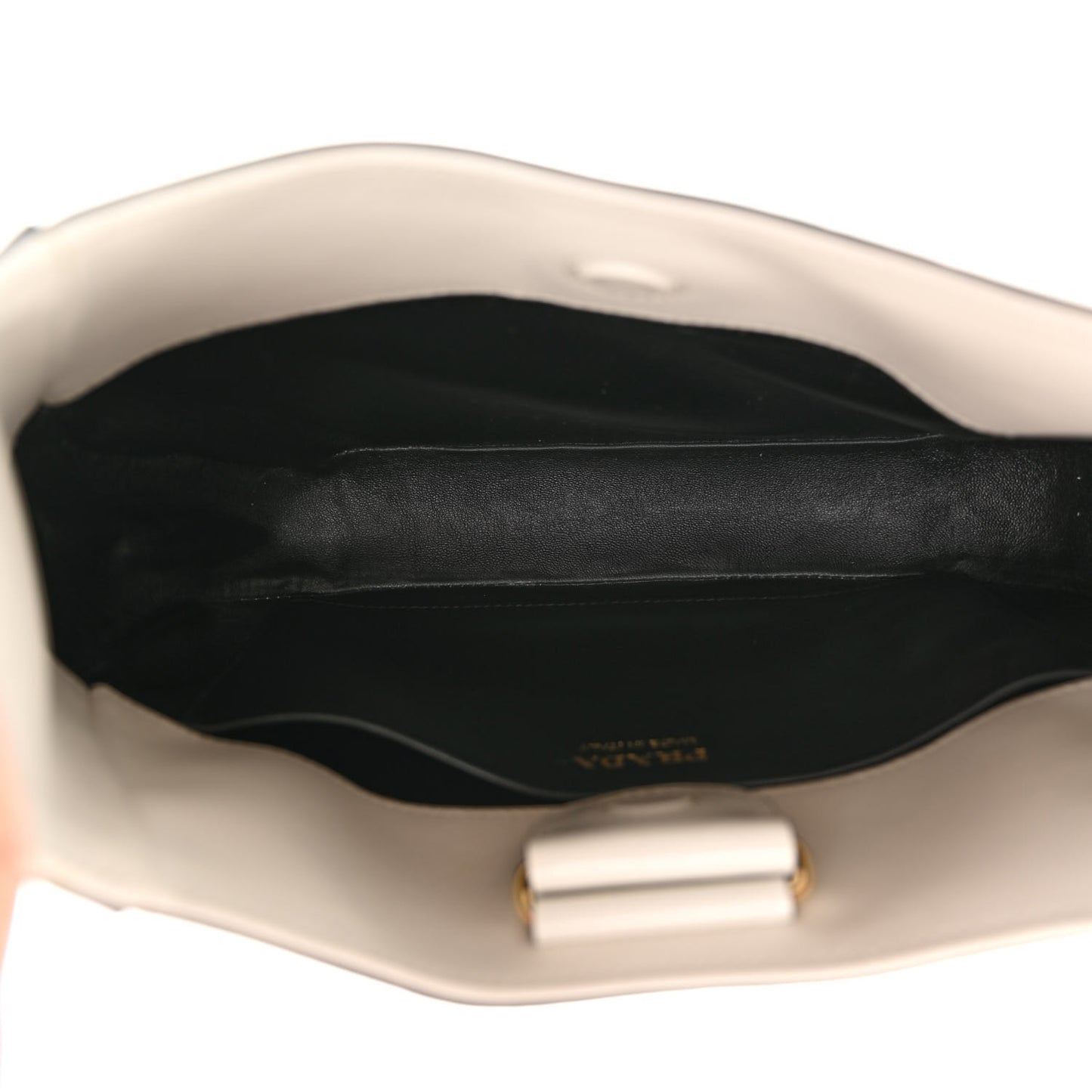 Box Calfskin Shoulder Bag White Black