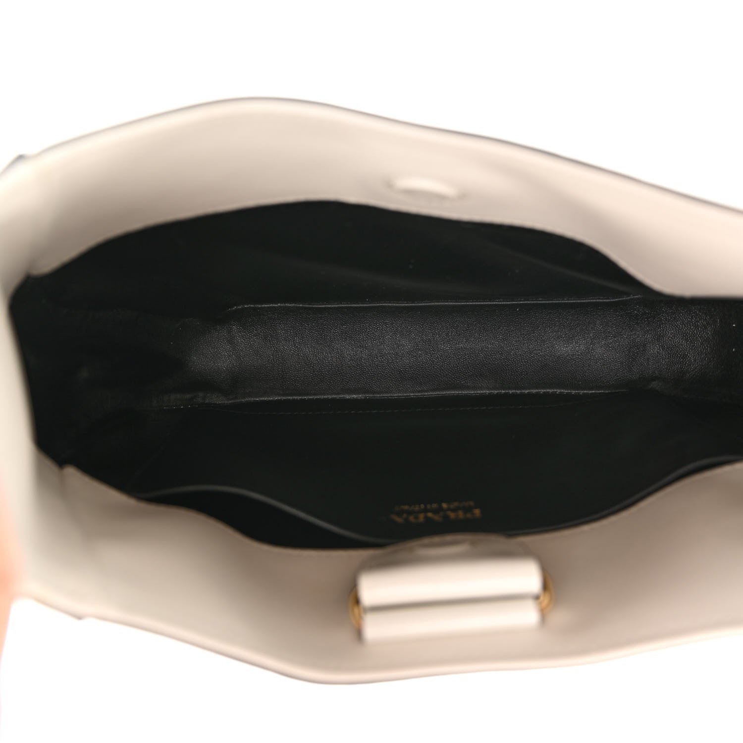 Prada Box Calfskin Shoulder Bag White Black 5 of 9