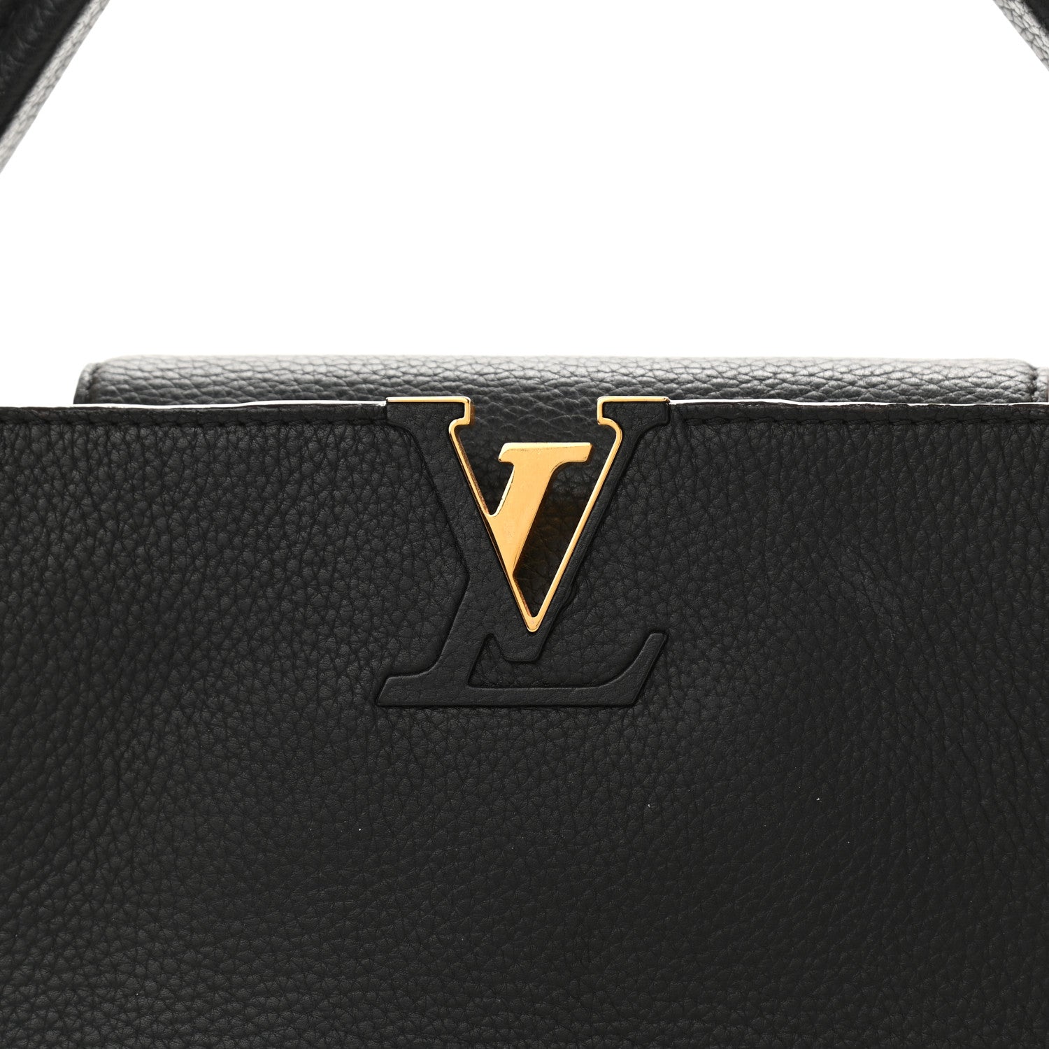 Louis Vuitton Taurillon Capucines MM Black Fuchsia 7 of 10