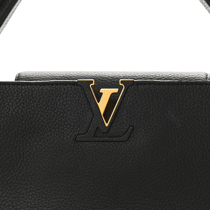 Louis Vuitton Taurillon Capucines MM Black Fuchsia 7 of 10