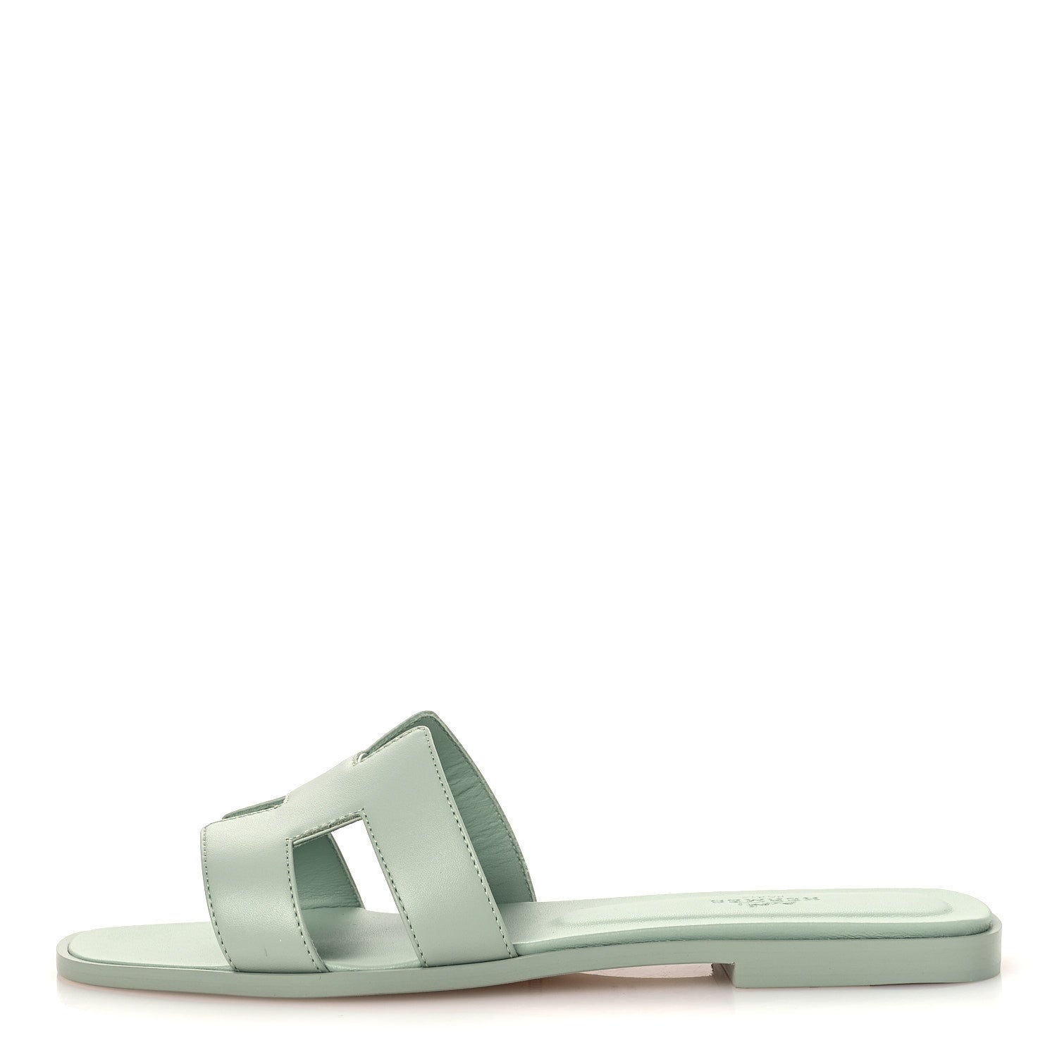 Hermes Calfskin Oran Sandals 40 Vert D'eau 1 of 10