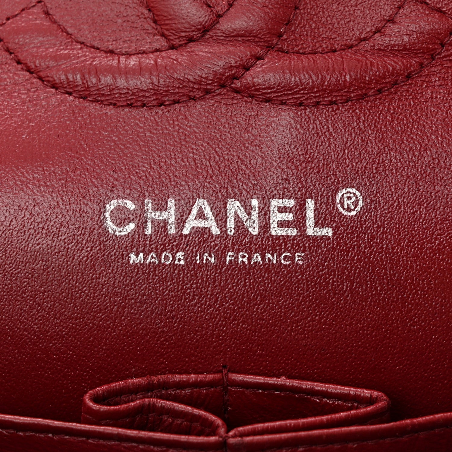 Chanel Caviar Quilted Medium Double Flap Dark Red 6 of 11