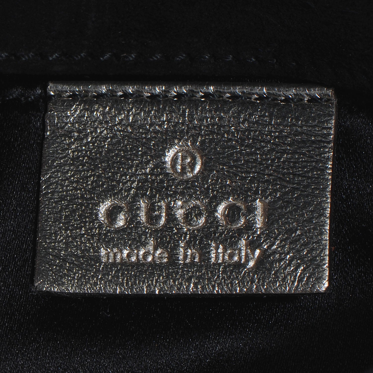 Gucci Suede Hysteria Foldover Medallion Clutch Black 6 of 7