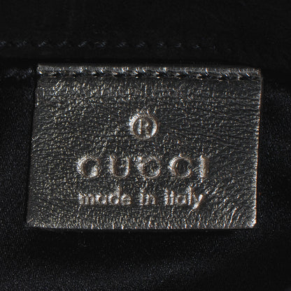 Gucci Suede Hysteria Foldover Medallion Clutch Black 6 of 7