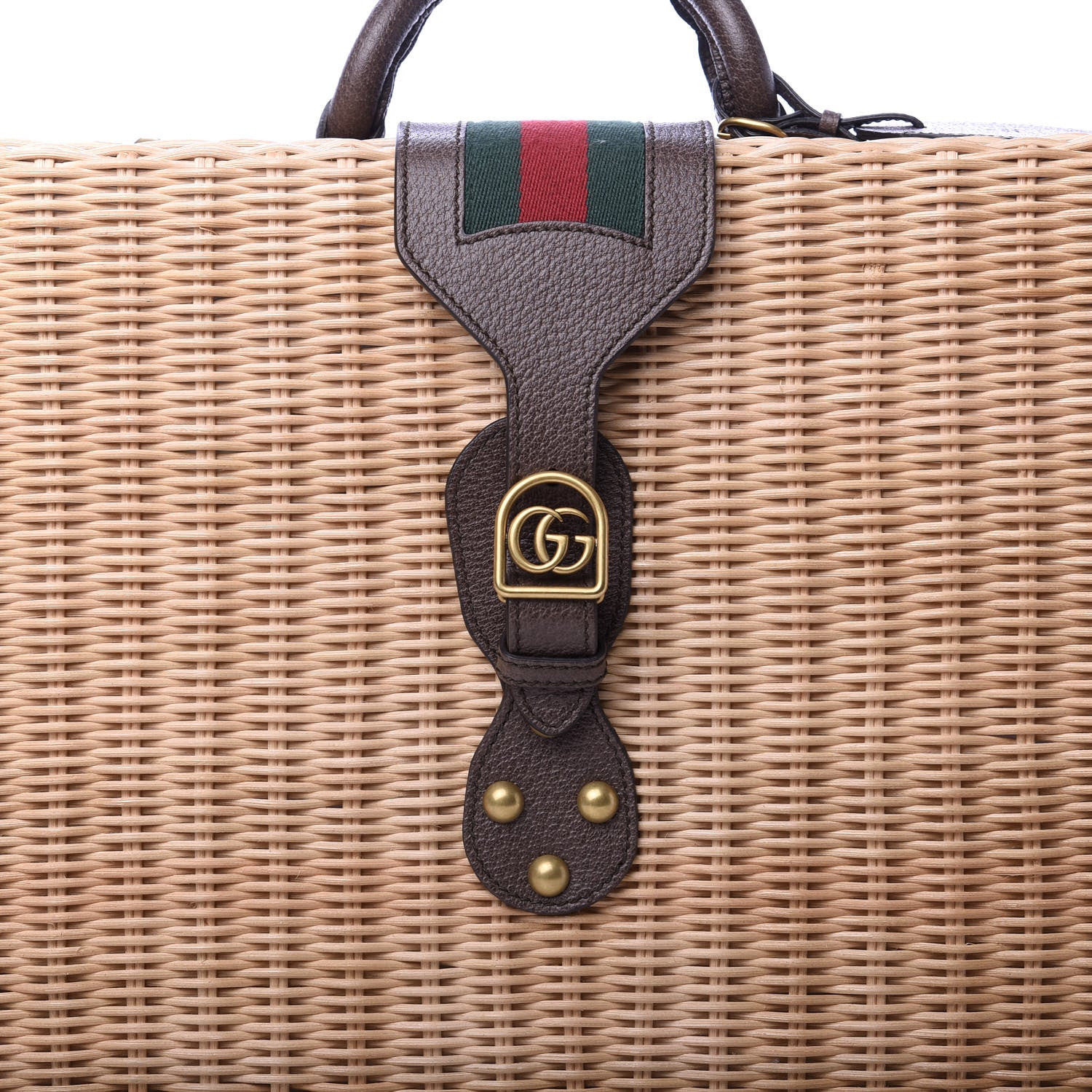 Gucci Wicker Web Suitcase 12 of 12