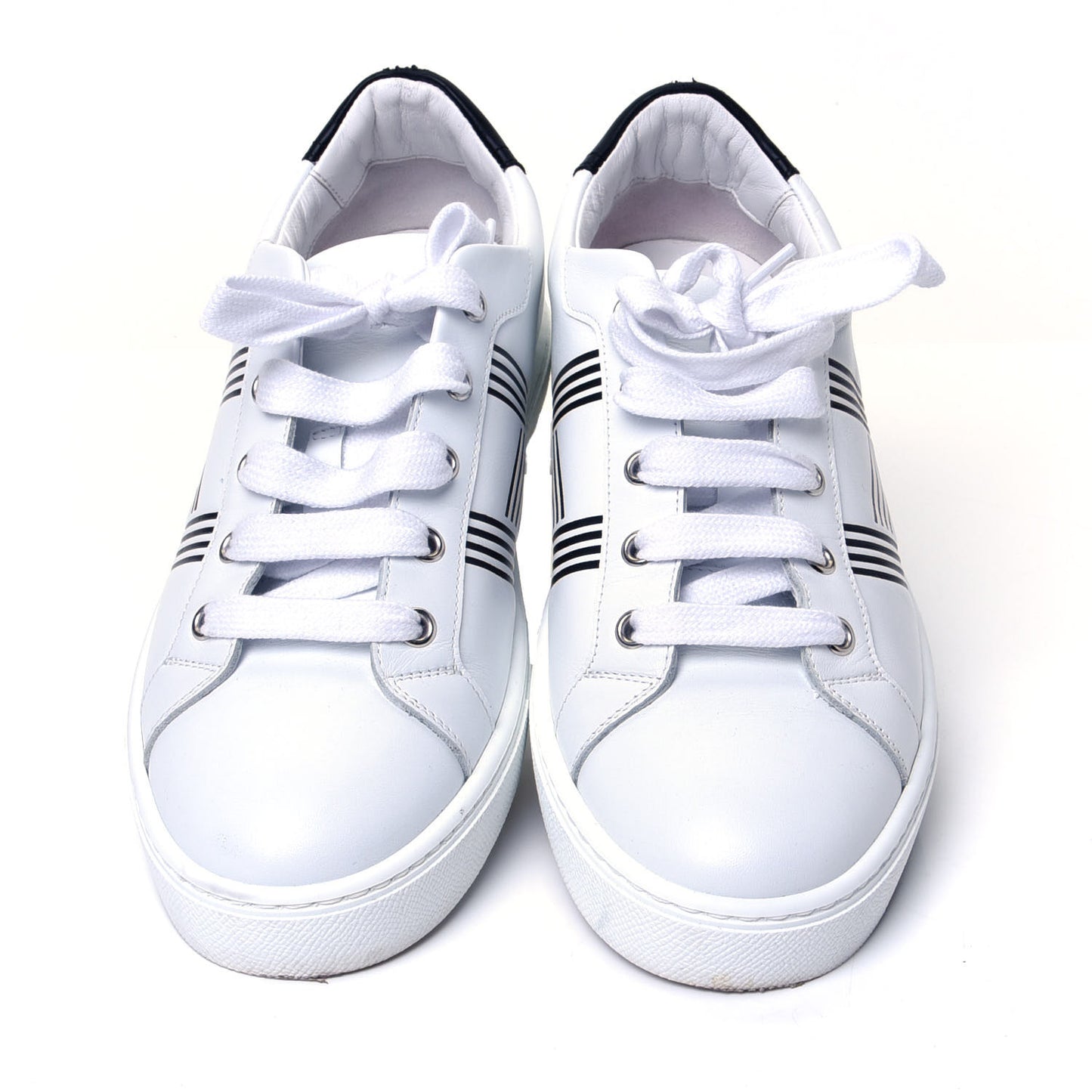 Calfskin Womens Avantage Sneakers 39 White Marine