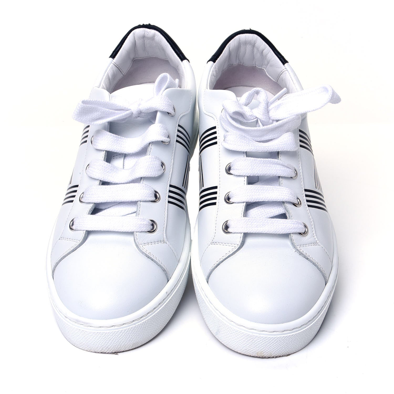 Hermes Calfskin Womens Avantage Sneakers 39 White Marine 5 of 10