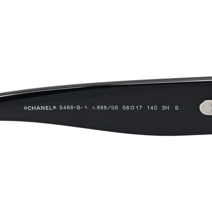 Chanel Acetate Rectangle CC Sunglasses 5468-B Black 7 of 7