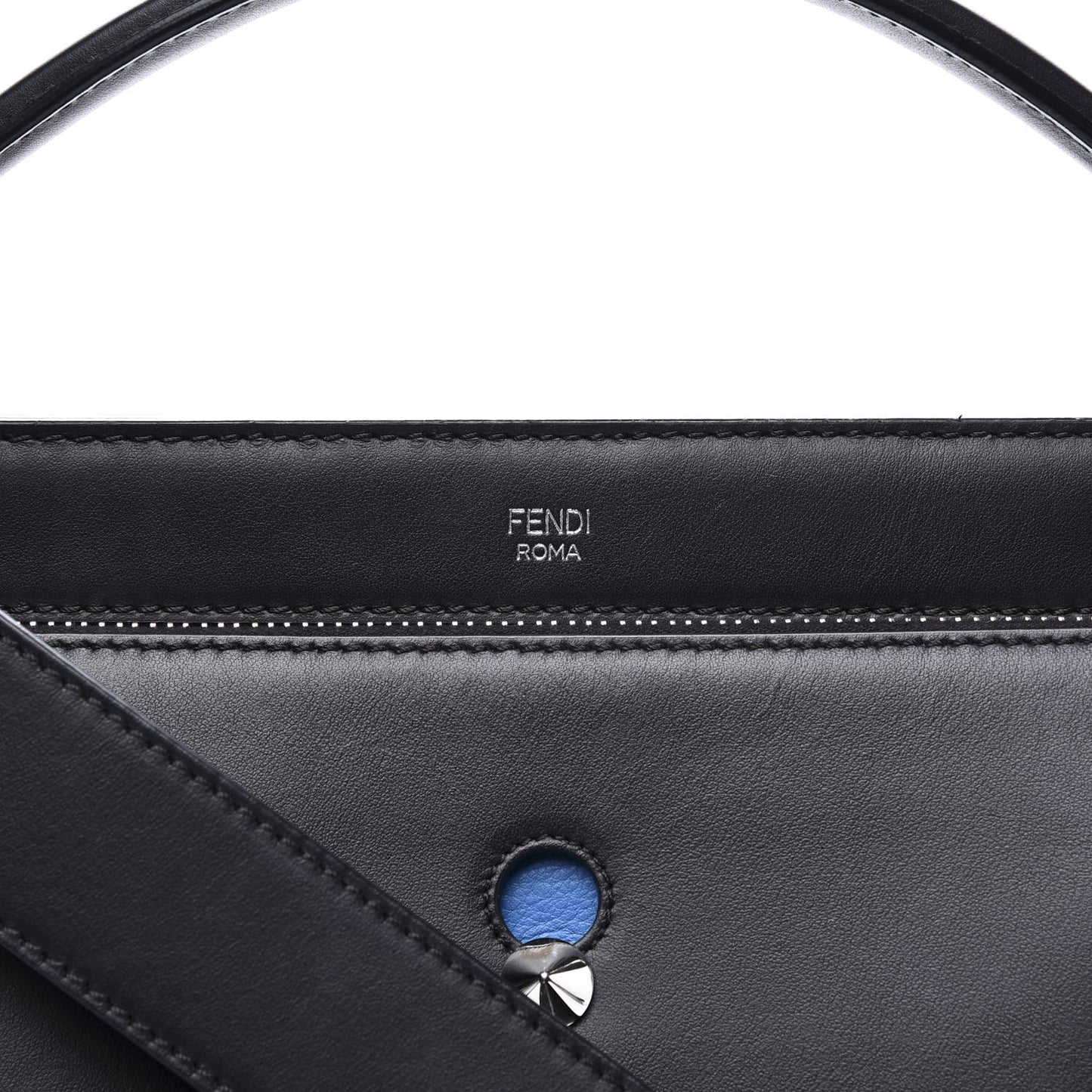 Vitello Baltico Dolce DotCom Satchel Black Blue Royal