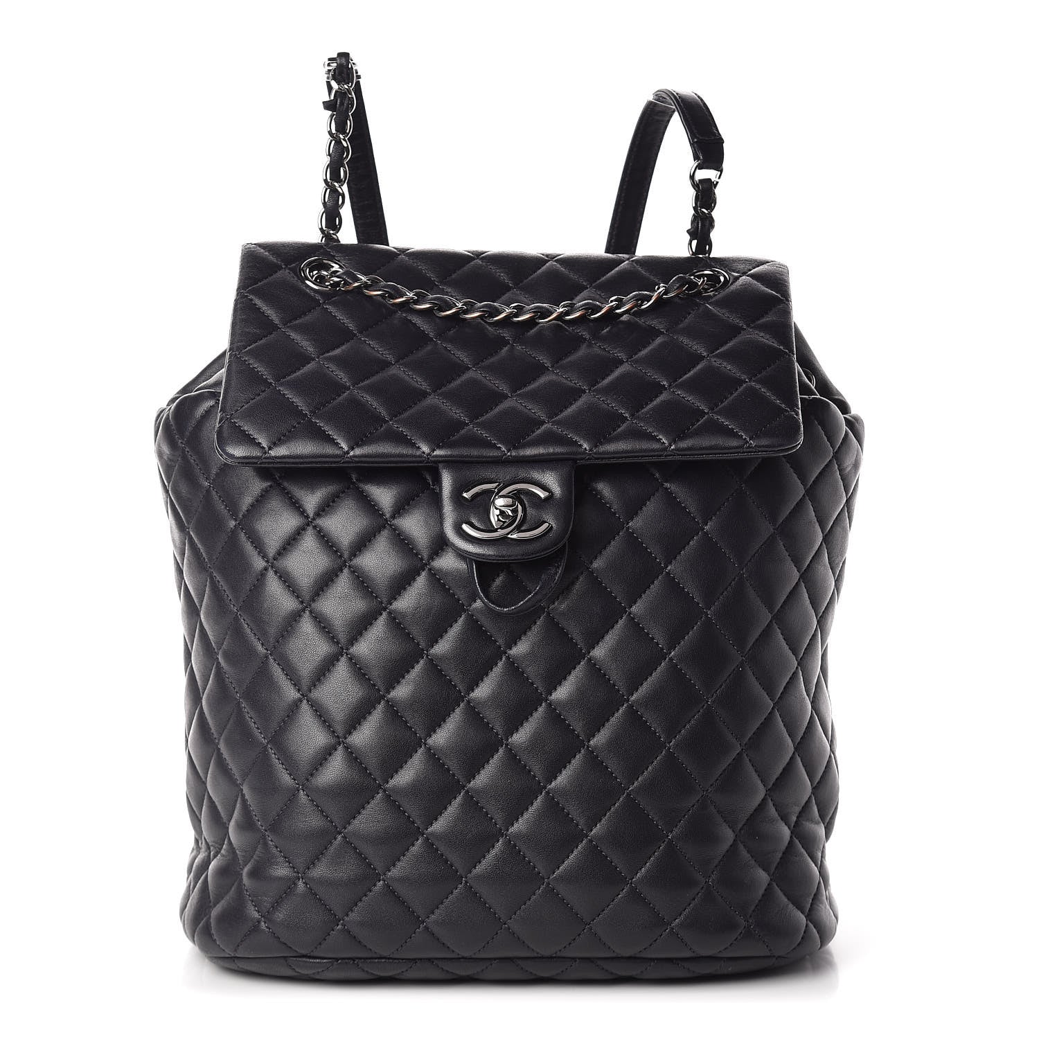 Chanel Lambskin Quilted Large Urban Spirit Backpack Navy 1 of 10