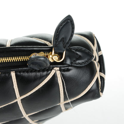 Louis Vuitton Lambskin Malletage Alma Pochette Black 5 of 8