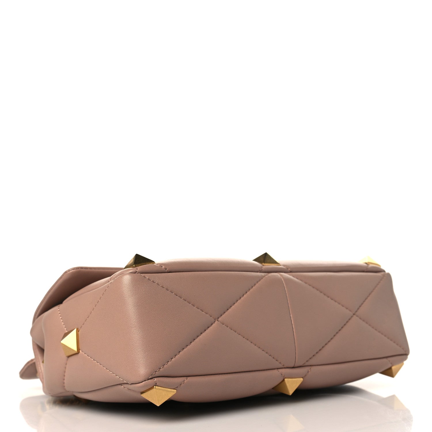 Valentino Garavani Nappa Large Roman Stud Shoulder Bag Rose Cannelle 4 of 8
