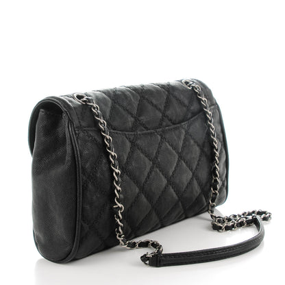 Chanel Grained Calfskin Quilted Messenger Black 3 of 7