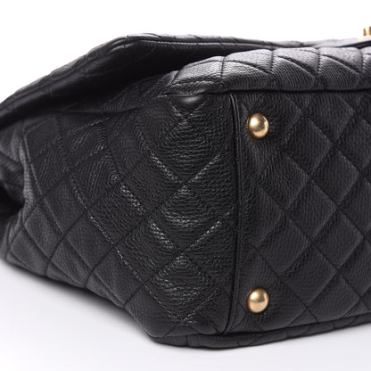 Chanel Calfskin Quilted XXL Travel Flap Bag Black 8 of 10