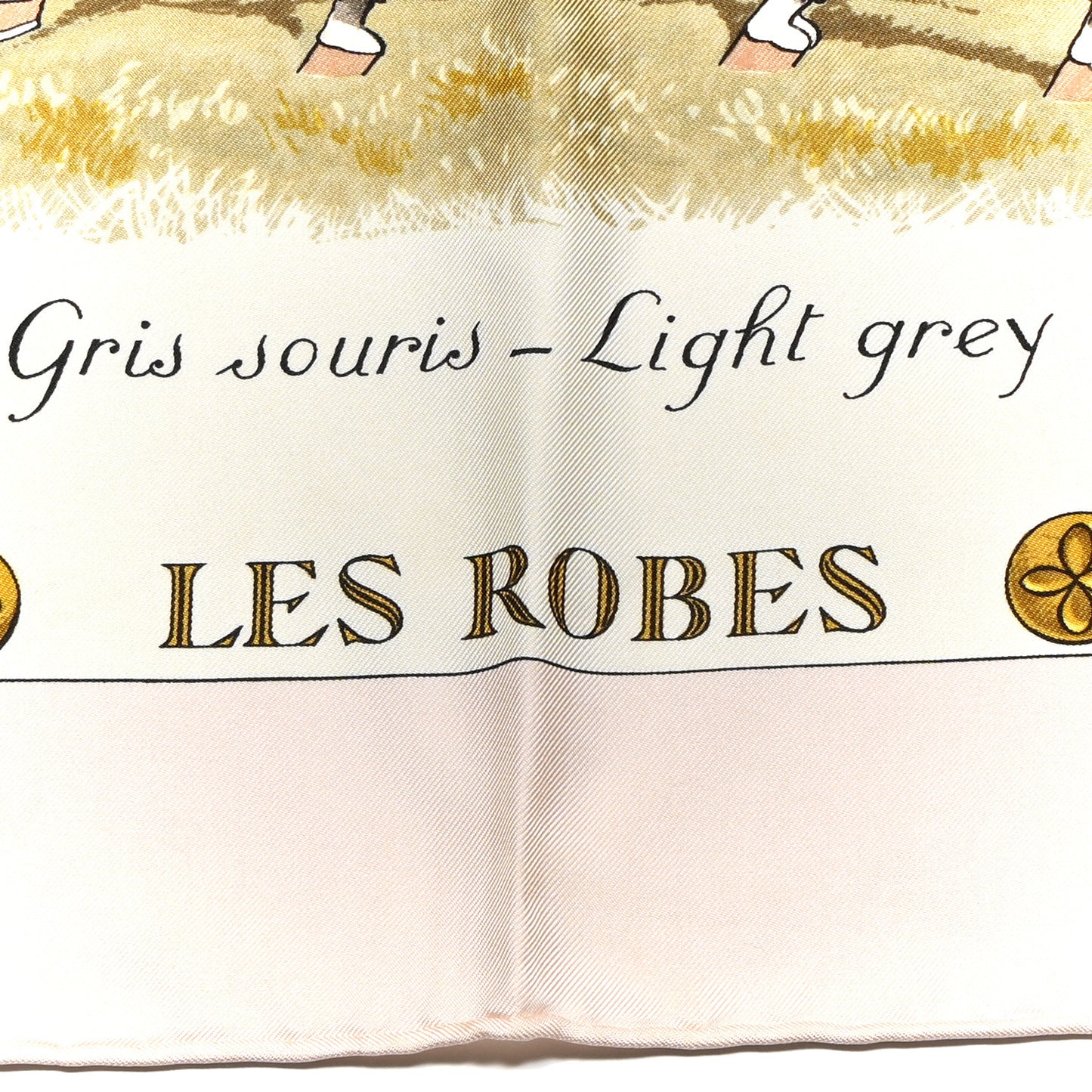 Silk Les Robes Scarf 90 Pink White