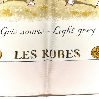 Hermes Silk Les Robes Scarf 90 Pink White 5 of 9
