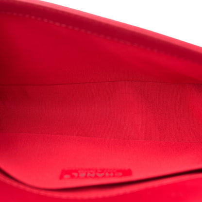 Chanel Lambskin Quilted Medium Boy Flap Black Red 5 of 14