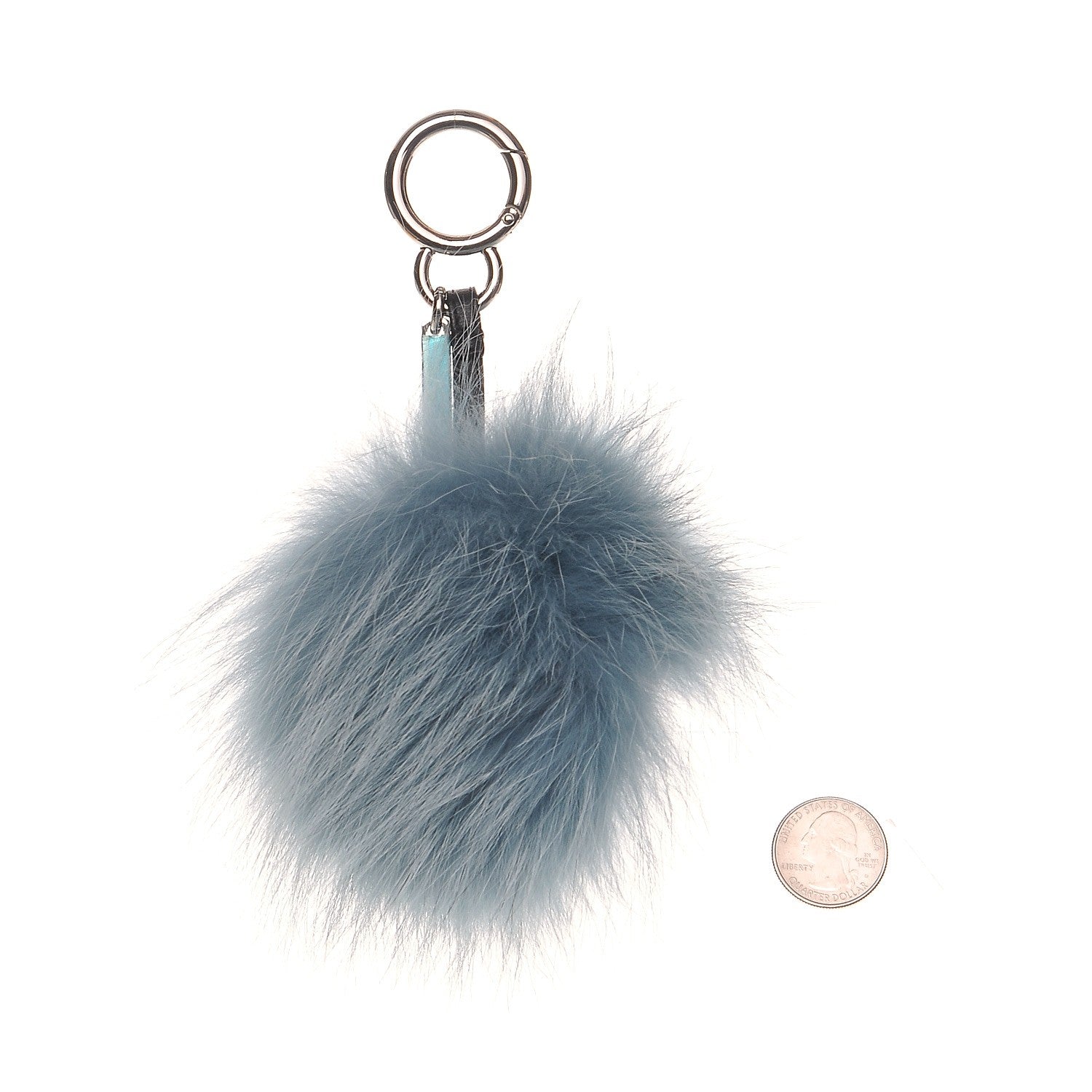 Fendi Fox Mink Rabbit Fur Vitello Flamingo Mini Monster Bag Bug Charm Lagoon Black Multicolor 2 of 5