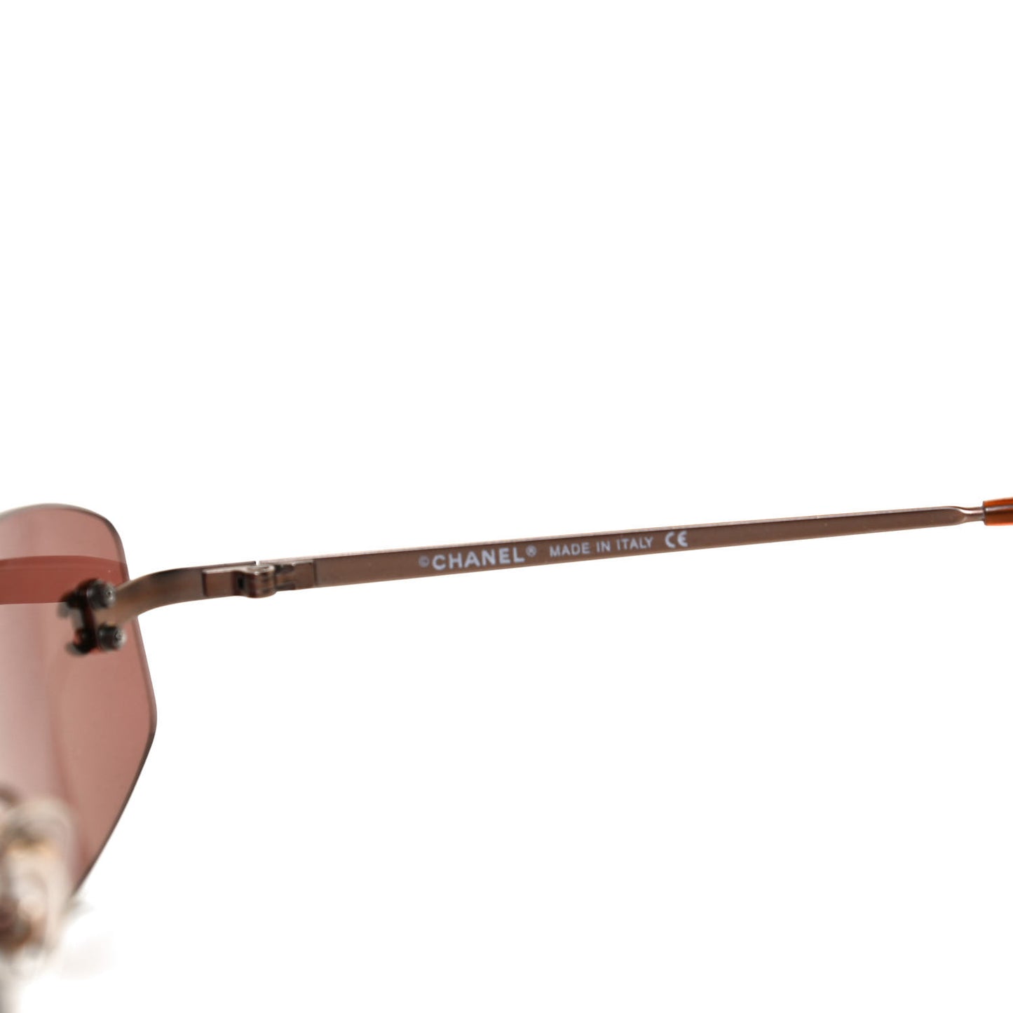 Metal Frameless CC Sunglasses 4002 Brown