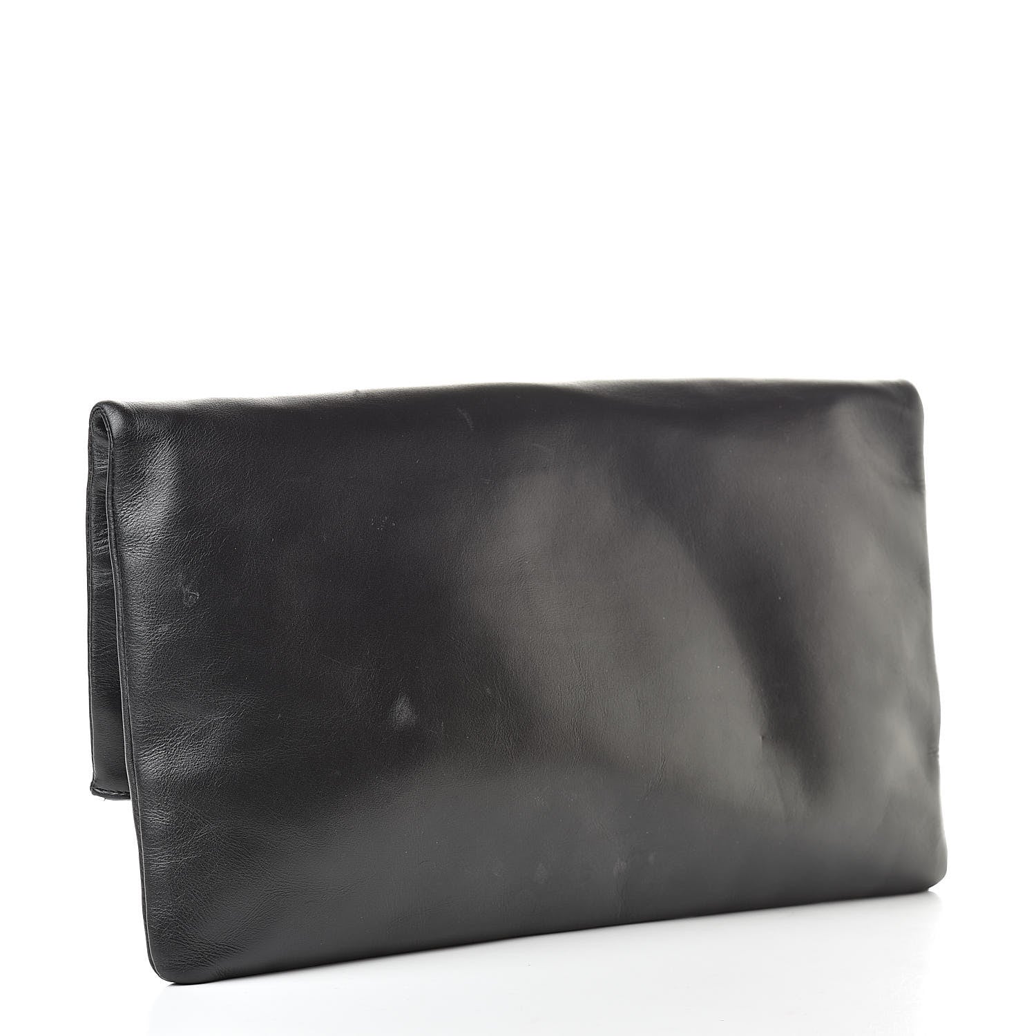 Saint Laurent Smooth Calfskin Letters Fold-Over Clutch Black 3 of 11