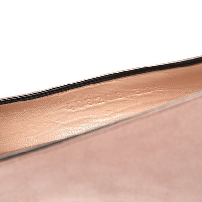 Gucci Kid Scamosciato GG Marmont Fringe 50mm Loafer Pumps 38.5 Crystal Pink 6 of 12