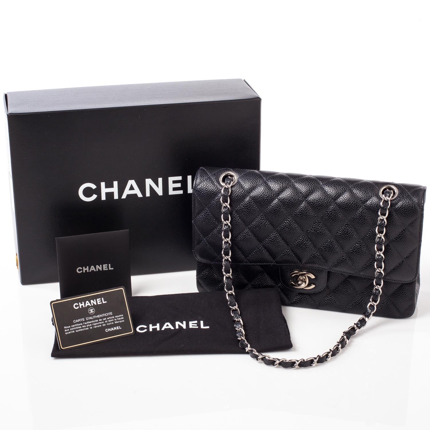 Chanel Caviar Quilted Medium Double Flap Black 10 of 10