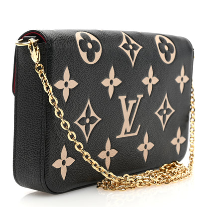 Louis Vuitton Empreinte Monogram Giant Felicie Pochette Black Beige 3 of 10