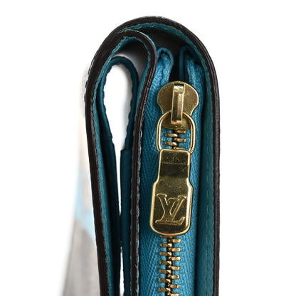 Louis Vuitton Monogram Groom Compact Zip Wallet Blue 10 of 14