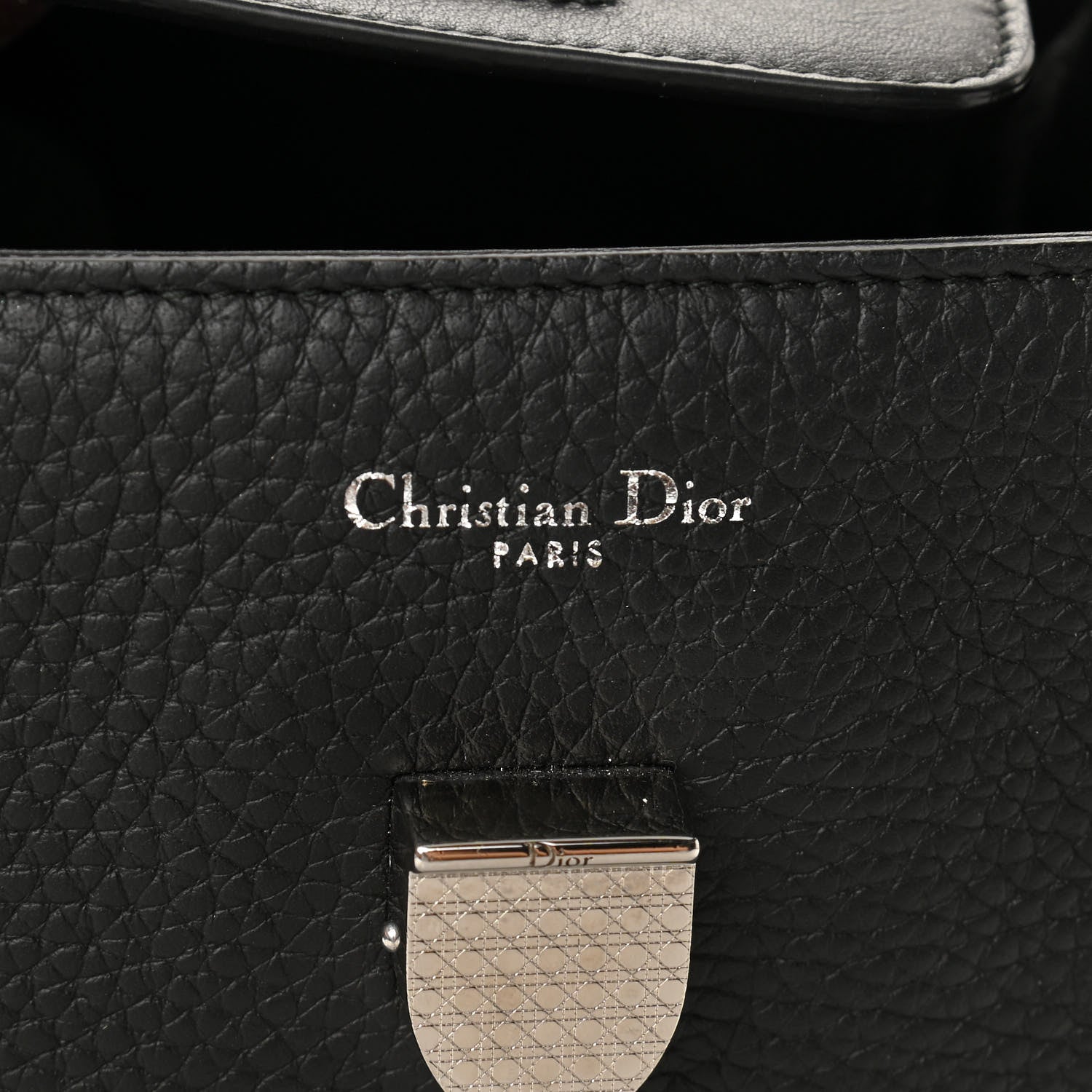 Christian Dior Grained Calfskin Medium Diorever Flap Black 6 of 12