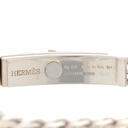 Hermes Sterling Silver TPM Kelly Gourmette Bracelet SH 3 of 4