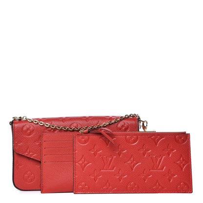 Louis Vuitton Empreinte Pochette Felicie Chain Wallet Cherry 3 of 13