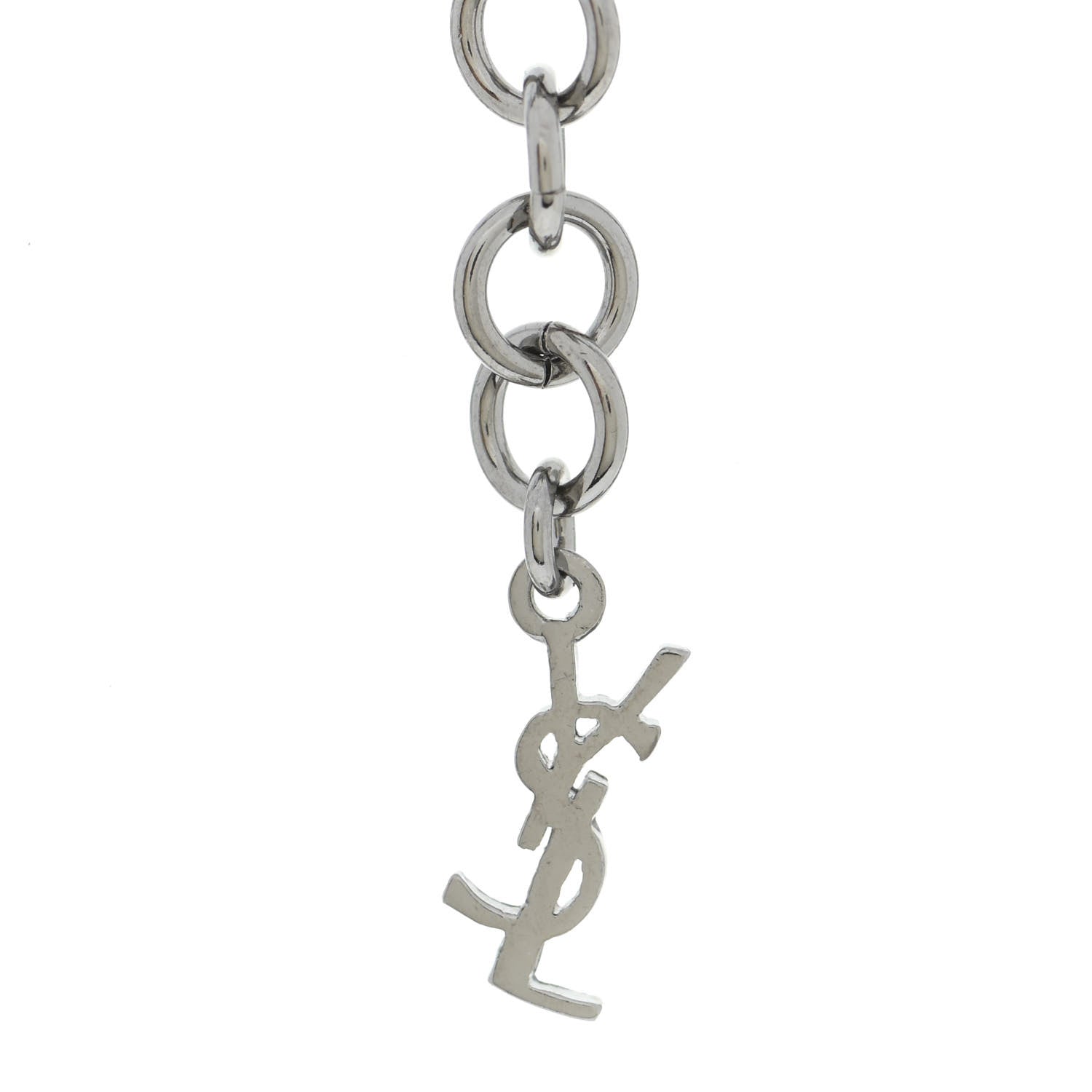 Saint Laurent Crystal Necklace Black Silver 6 of 6
