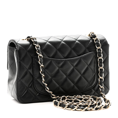 Chanel Lambskin Quilted Mini Rectangular Flap Black 3 of 11