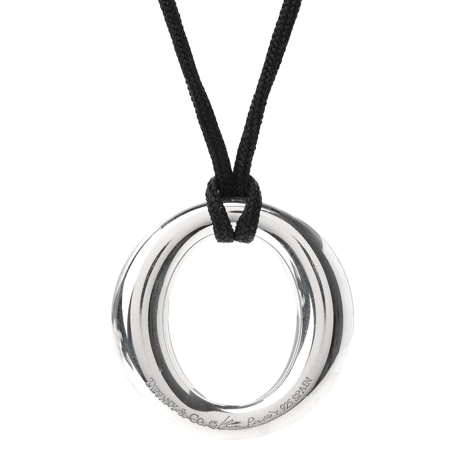 Tiffany Sterling Silver Elsa Peretti Sevillana Pendant Necklace 4 of 5