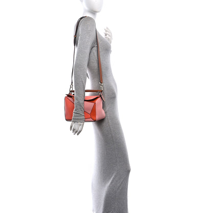 Loewe Calfskin Small Puzzle Bag Orange Tan Pink 2 of 8