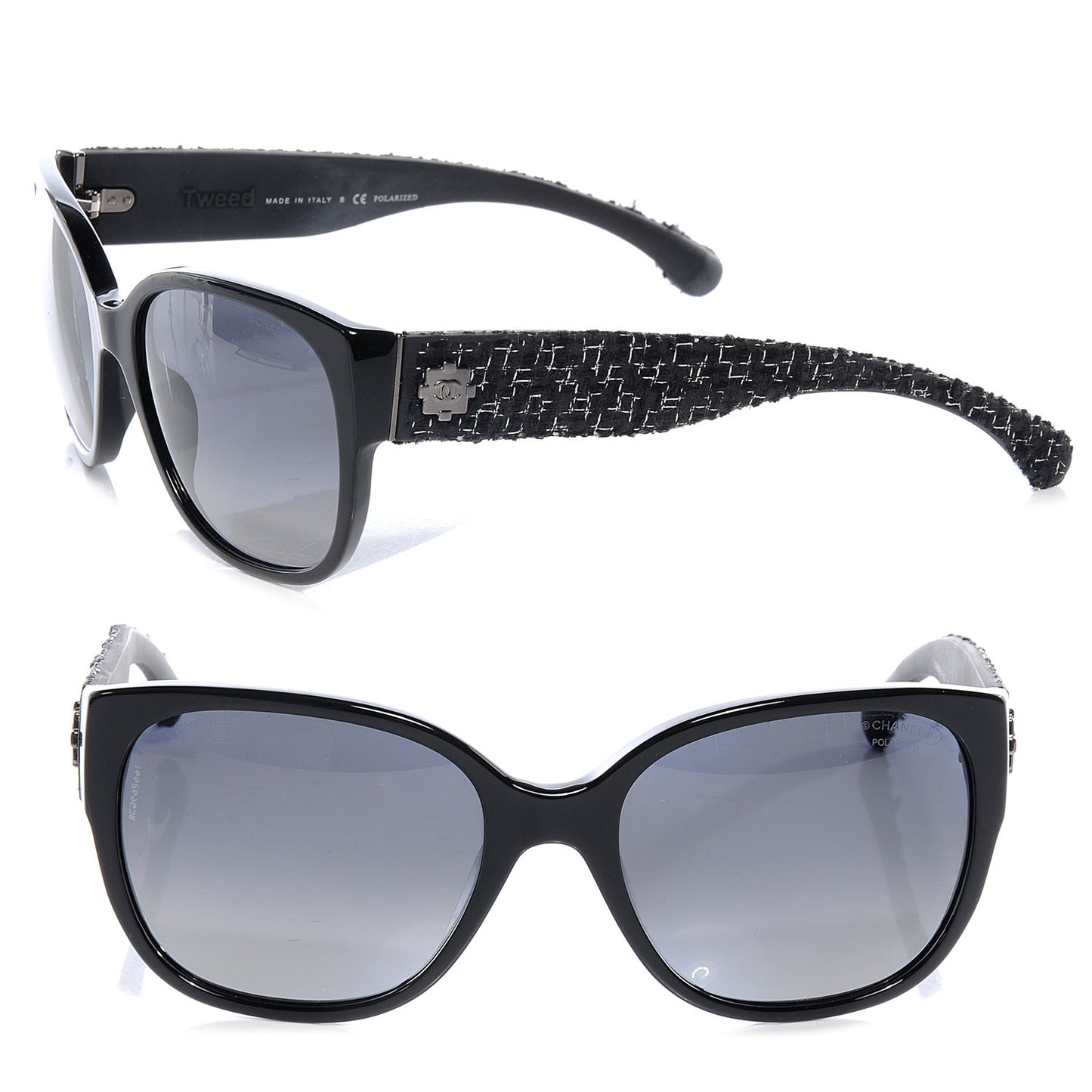 Acetate Tweed Boy Sunglasses Black