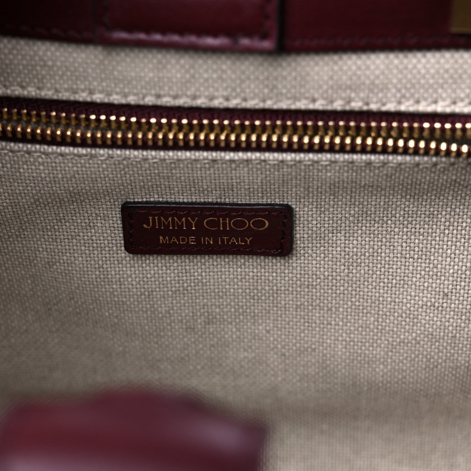 Jimmy Choo Felt Varenne Tote Marl Grey Burgundy 5 of 9