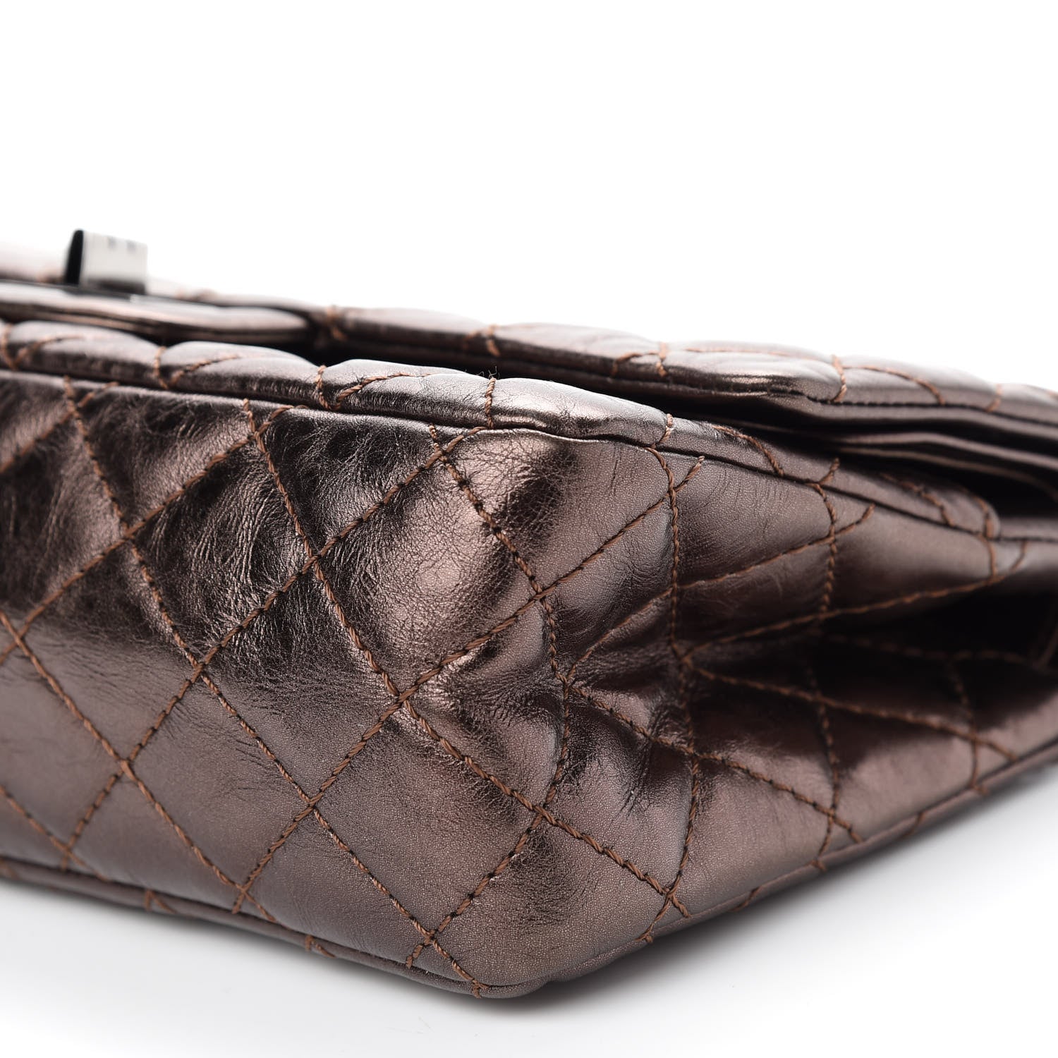 Chanel Metallic Aged Calfskin Quilted 2.55 Reissue 225 Flap Bronze 9 of 9