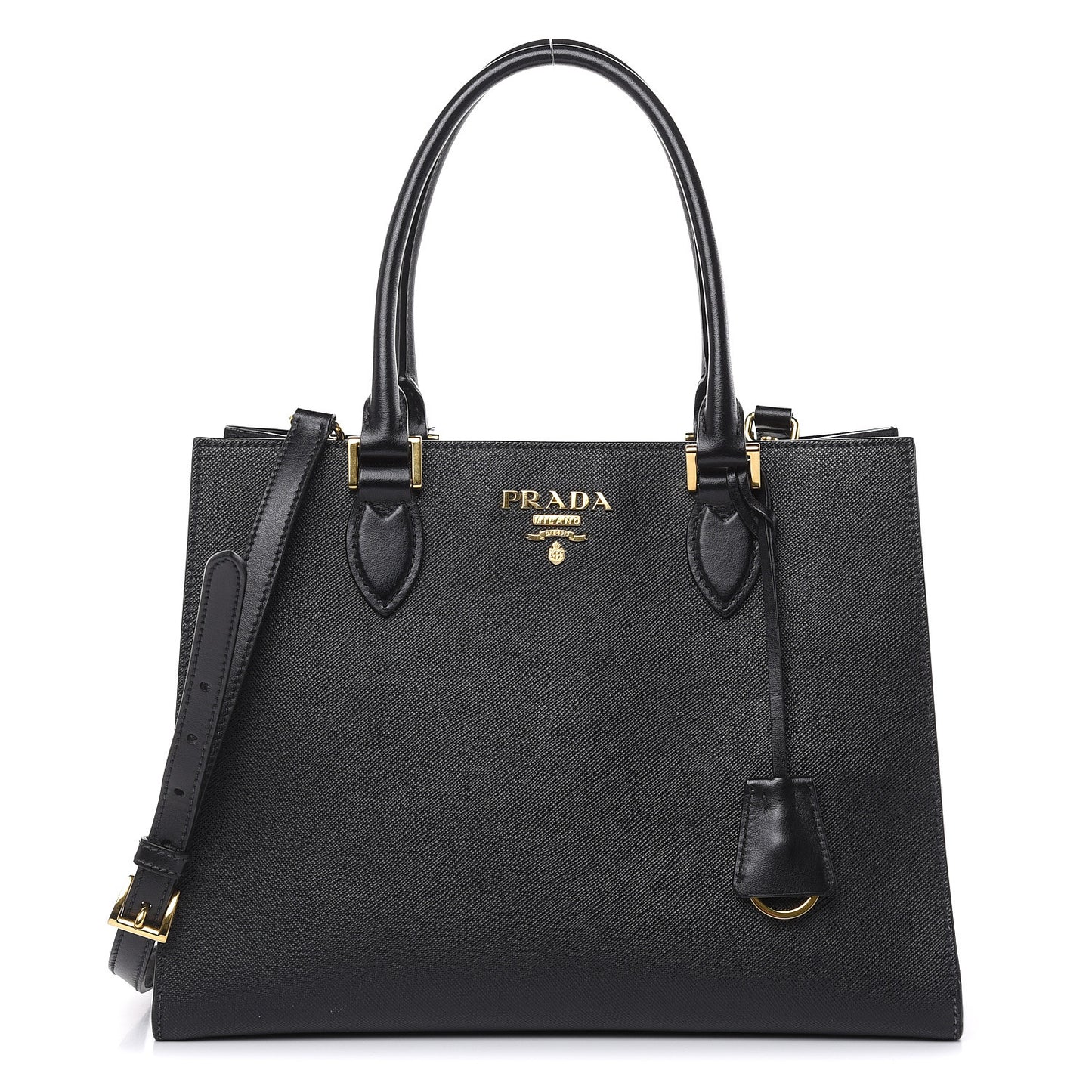 Saffiano Soft Calfskin Tote Black